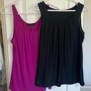 2 sleeveless blouses